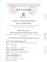 Bản cáo bạch - Công ty Cổ phần Liên doanh Đầu tư Quốc tế KLF