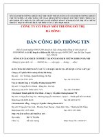 Bản cáo bạch - Công ty Cổ phần Môi trường Đô thị Hà Đông