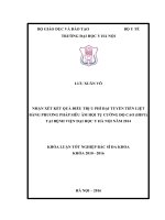 NHẬN xét kết QUẢ điều TRỊ u PHÌ đại TUYẾN TIỀN LIỆT BẰNG PHƯƠNG PHÁP SIÊU âm hội tụ CƯỜNG độ CAO (HIFU) tại BỆNH VIỆN đại học y hà nội năm 2014 