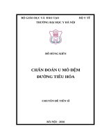 Nghiên cứu hiệu quả điều trị bệnh u mô đệm đường tiêu hóa ác tính bằng glivec (imatinib) tại bệnh viện k 