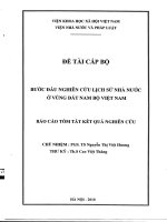 Bước đầu nghiên cứu lịch sử nhà nước ở vùng đất nam bộ việt nam 