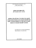 Những vấn đề tâm lý cơ bản của người công nhân trong các doanh nghiệp nhà nước, doanh nghiệp có vốn đầu tư nước ngoài và doanh nghiệp tư nhân 