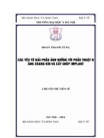 CÁC yếu tố GIẢI PHẪU ẢNH HƯỞNGTỚI PHẪU THUẬT NÂNG XOANG kín và cấy GHÉP IMPLANT 