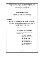 Một số vấn đề chính trị   kinh tế nổi bật của liên bang nga giai đoạn 2011 2020 và tác động đến việt nam 