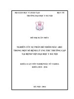 NGHIÊN cứu sự PHÂN bố NHÓM máu ABO TRONG một số BỆNH lý UNG THƯ THƯỜNG gặp tại BỆNH VIỆN đại học y hà nội 