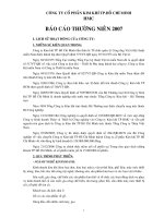 Báo cáo thường niên năm 2007 - Công ty Cổ phần Kim khí Thành phố Hồ Chí Minh