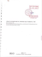 Báo cáo tài chính năm 2007 (đã kiểm toán) - Công ty cổ phần Đầu tư, Thương mại và Dịch vụ - Vinacomin
