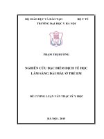 NGHIÊN cứu đặc điểm DỊCH tễ học lâm SÀNG đái máu ở TRẺ EM 