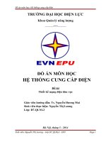 Thiết kế mạng điện khu vực 