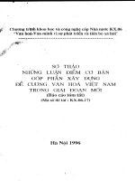 Sơ thảo những luận điểm cơ bản góp phần xây dựng đề cương văn hóa việt nam trong giai đoạn mới 