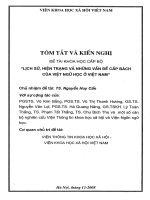 Lịch sử, hiện trạng và những vấn đề cấp bách của việt ngữ học ở việt nam 