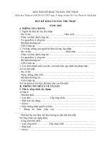 Bản kê khai tài sản thu nhập