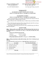 Nghị quyết Đại hội cổ đông thường niên - Công ty Cổ phần Bê tông Ly tâm Điện lực Khánh Hòa