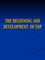 Unit 1 THE BEGINNING AND DEVELOPMENT  OF ESP 
