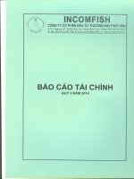 Báo cáo tài chính quý 3 năm 2014 - Công ty Cổ phần Đầu tư Thương mại Thủy Sản