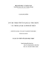 Dạy học theo tiếp cận năng lực thực hiện ở các trường ĐHSPKT