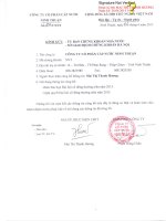 Nghị quyết Đại hội cổ đông thường niên - Công ty cổ phần Cấp nước Ninh Thuận