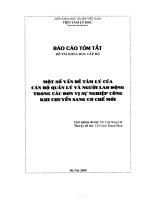 Một số vấn đề tâm lý của cán bộ quản lý và người lao động trong các đơn vị sự nghiệp công chuyển sang cơ chế mới 