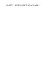 GIẢI NGÂN HÀNG mật mã học 