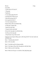 Xây dựng hệ thống quản lí chất lượng HACCP cho dây chuyền sản xuất bánh trứng 