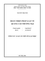 Hoàn thiện pháp luật về quảng cáo thương mại (TT)