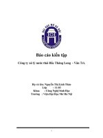 Báo cáo kiến tập công ty xử lý nước thải bắc thăng long    vân trì  