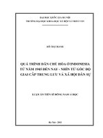 Quá trình dân chủ hóa ở indonesia từ năm 1945 đến nay   nhìn từ góc độ giai cấp trung lưu và xã hội dân sự 
