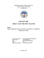 HOÀN THIỆN kế TOÁN bán HÀNG tại CÔNG TY TNHH mỹ PHẨM XUÂN THÌ 