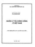 Quản lý tài chính công ở việt nam 