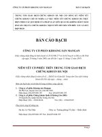 Bản cáo bạch - Công ty Cổ phần Khoáng sản Mangan