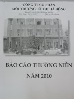Báo cáo thường niên năm 2010 - Công ty Cổ phần Môi trường Đô thị Hà Đông