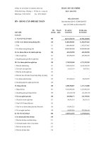 Báo cáo tài chính quý 1 năm 2012 - Công ty Cổ phần Sách và Thiết bị trường học Long An