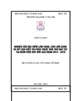 NGHIÊN cứu đặc điểm lâm SÀNG, cận lâm SÀNG và kết QUẢ điều TRỊ PHẪU THUẬT UNG THƯ đầu tụy tại BỆNH VIỆN VIỆT đức GIAI đoạn 2013  2016 