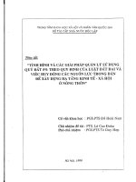 Tình hình và các giải pháp quản lý sử dụng quỹ đất 5% theo quy định của luật đất đai và việc huy động các nguồn lực trong dân để xây dựng hạ tầng kinh tế   xã hội ở nông thôn 