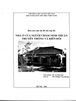 Nhà ở của người chăm ninh thuận truyền thống và biến đổi