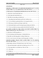 Thực trạng và các giải pháp nâng cao chất lượng phục vụ ăn uống tại khách sạn may de ville  