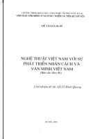 Nghệ thuật việt nam với sự phát triển nhân cách và văn minh việt nam 