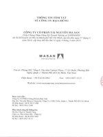 Bản cáo bạch - Công ty cổ phần Tài nguyên Masan