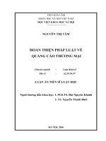 Hoàn thiện pháp luật về quảng cáo thương mại