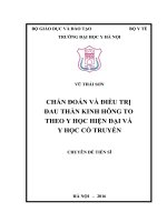 CHẨN đoán và điều TRỊ ĐAU THẦN KINH HÔNG TO THEO y học HIỆN đại và y học cổ TRUYỀN 