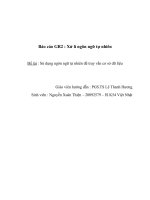 Sử dụng ngôn ngữ tự nhiên để truy vấn cơ sở dữ liệu 