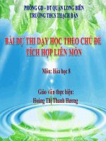tích hợp liên môn hóa học 8 bài 12 sự biến đổi chất