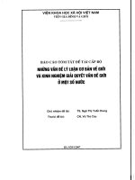 Những vấn đề lý luận cơ bản về giới và kinh nghiệm giải quyết vấn đề giới ở một số nước 