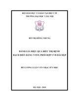 ĐÁNH GIÁ HIỆU QUẢ điều TRỊ BỆNH BẠCH BIẾN BẰNG VITIX PHỐI hợp UVB dải hẹp 