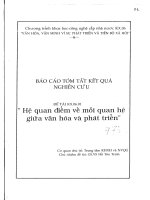 Hệ quan điểm về mối quan hệ giữa văn hóa và phát triển