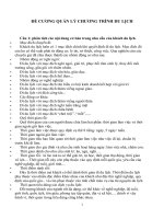 ĐỀ CƯƠNG QUẢN lý CHƯƠNG TRÌNH DU LỊCH 