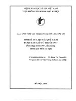 Số hóa tư liệu cổ, quý hiếm được lưu giữ từ trước 1957 (ảnh chụp trước 1957, sắc phong, tài liệu quý hiếm các ngữ) 