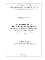 Một số giải pháp nâng cao chất lượng giáo viên trung học cơ sở đáp ứng yêu cầu đổi mới căn bản, toàn diện giáo dục và đào tạo hiện nay 