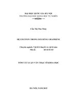 HỆ EXCITON TRONG dải BĂNG GRAPHENE 