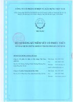 Bản cáo bạch - Công ty Cổ phần Cơ điện và Xây dựng Việt Nam